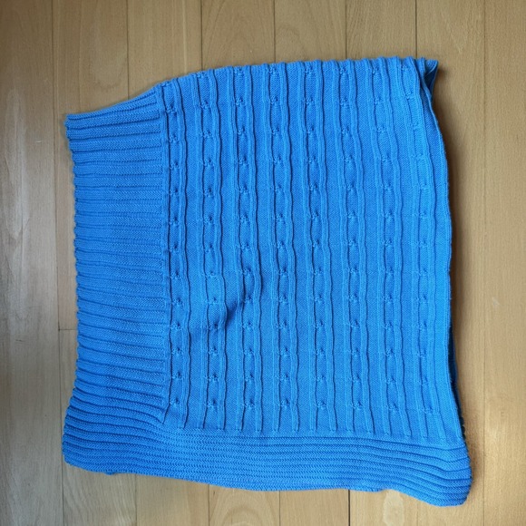 Elegant Baby Cable Knit Sweater Cotton Stroller Blanket - Picture 1 of 3